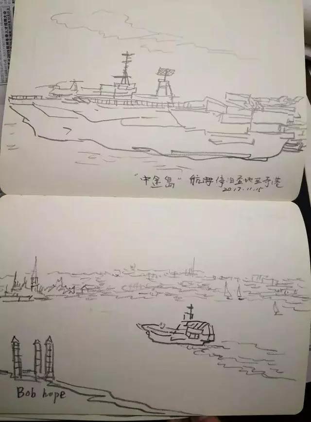 航空母舰简笔画，如何绘制帅气而精致的舰艇轮廓，航空母舰简笔画教程，绘制帅气精致的舰艇轮廓指南